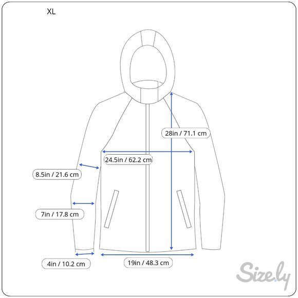 Men's Zip Up Heavyweight Hooded  Fleece Lined Jacket XL NWOT - Picture 2 of 7